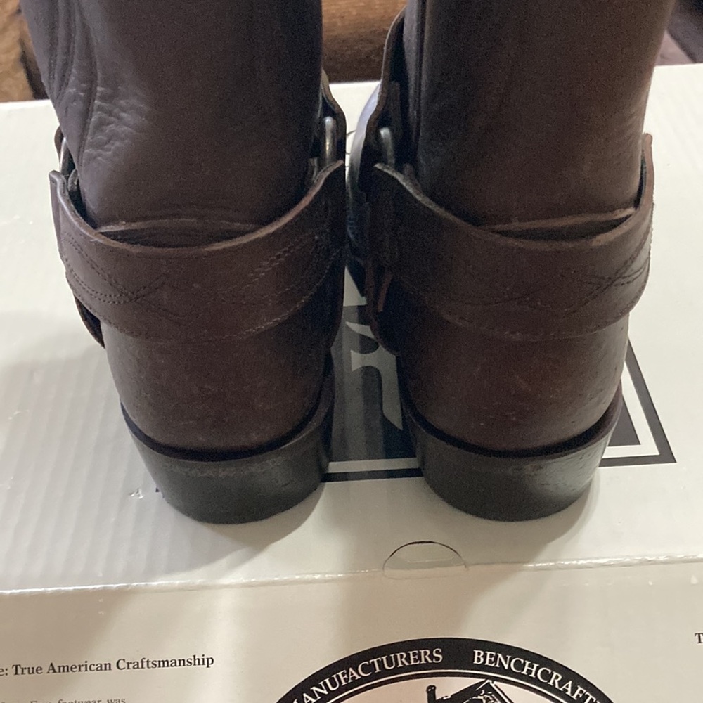 Frye Women’s Benchcrafted Billy Harness Espresso Leather Boots (8.5) Regular - Picture 8 of 12